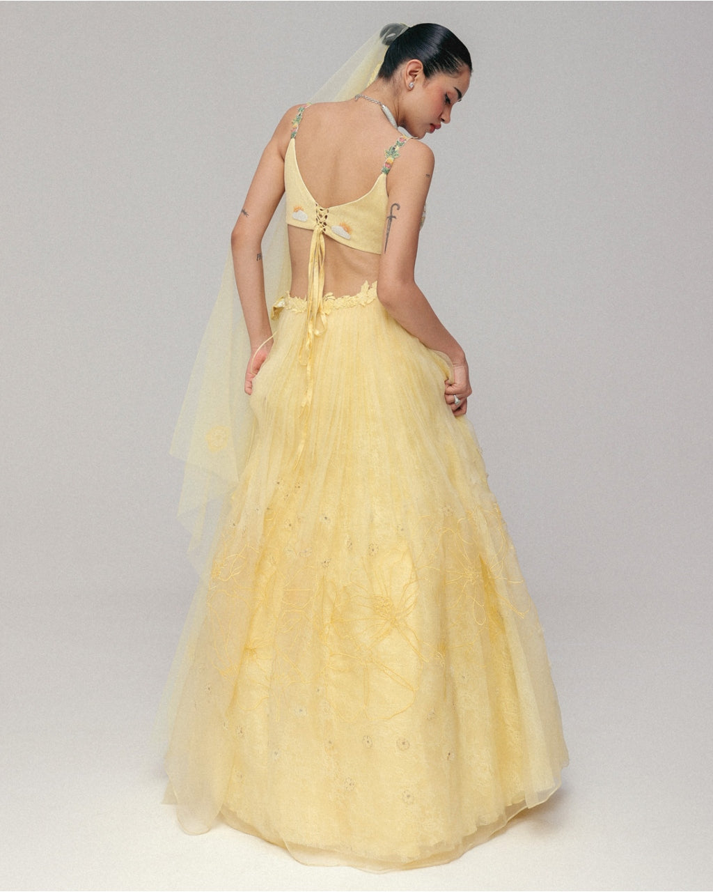 A Yellow Haldi Lehenga Set