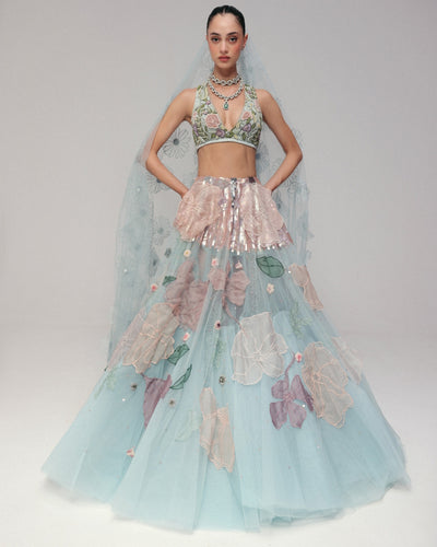 Like Flowers In Spring Skirt Set