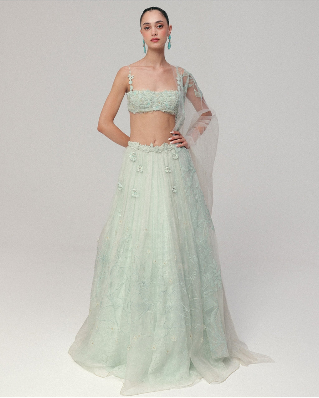 A Cornflower Blue Lehenga