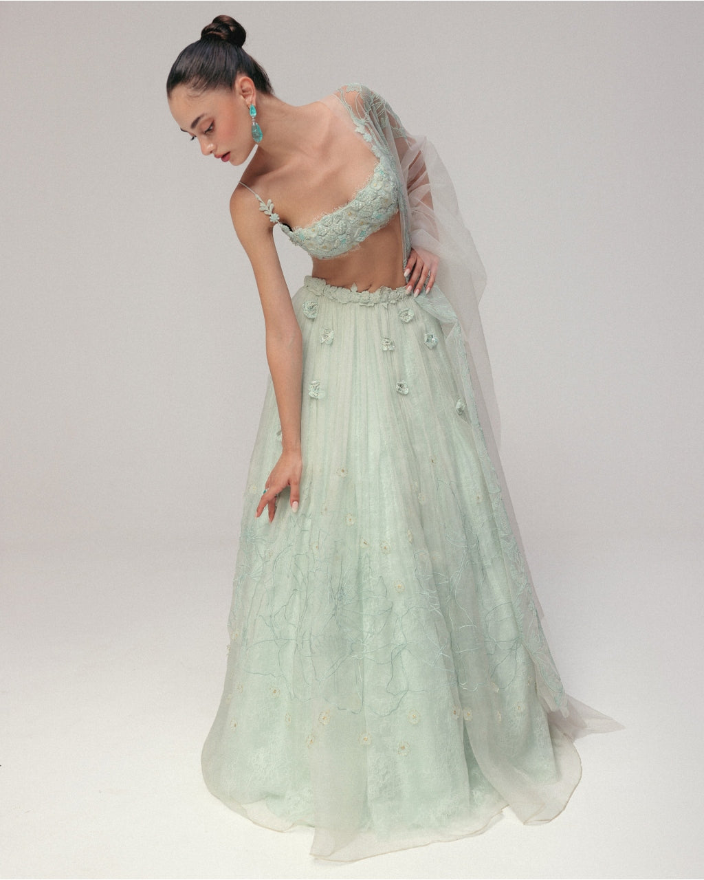 A Cornflower Blue Lehenga