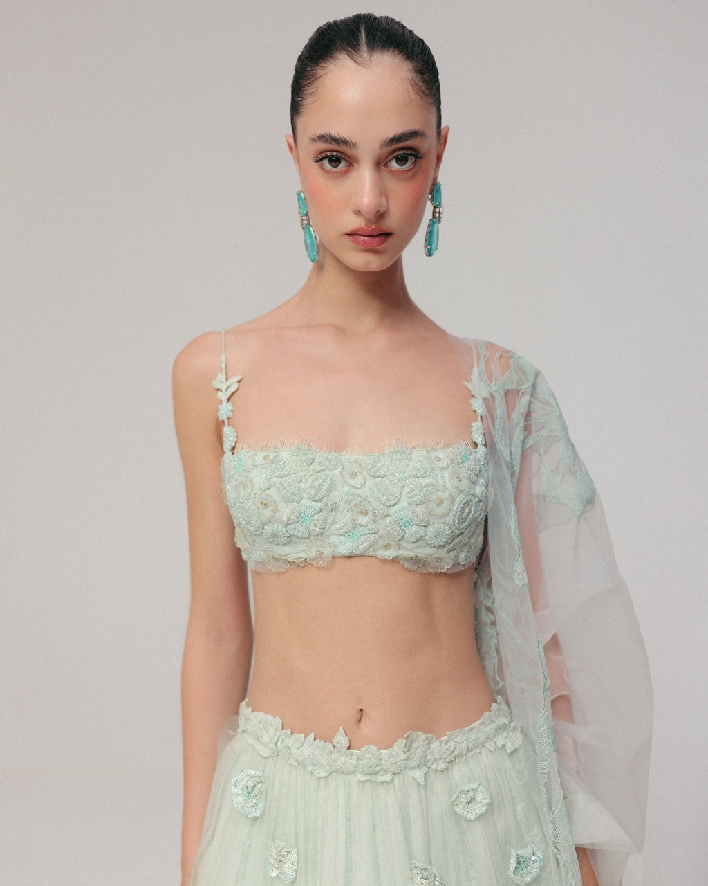 A Cornflower Blue Lehenga