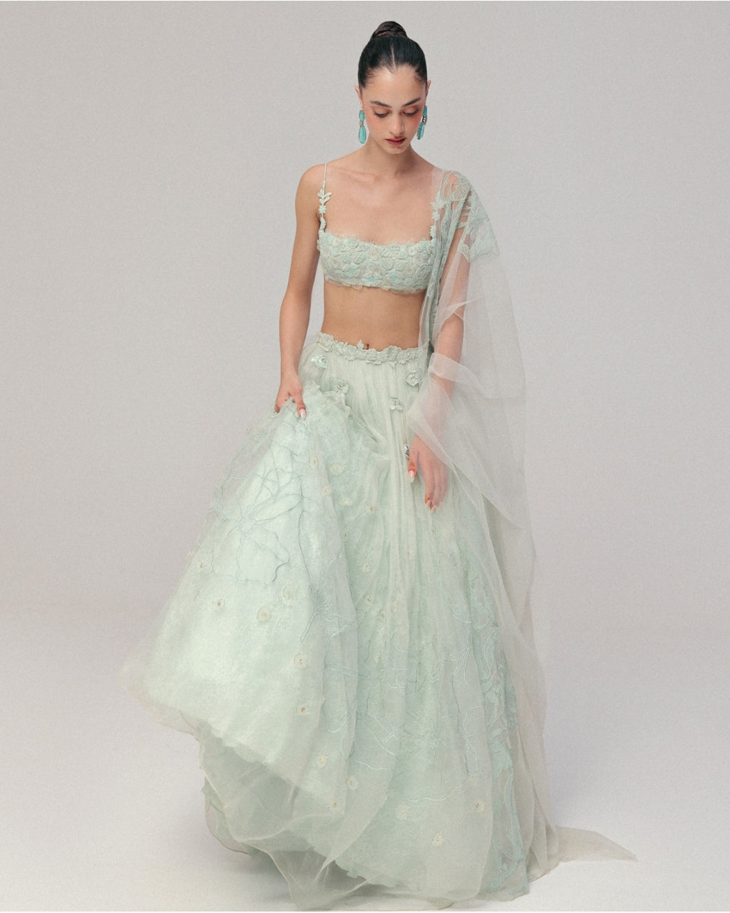 A Cornflower Blue Lehenga