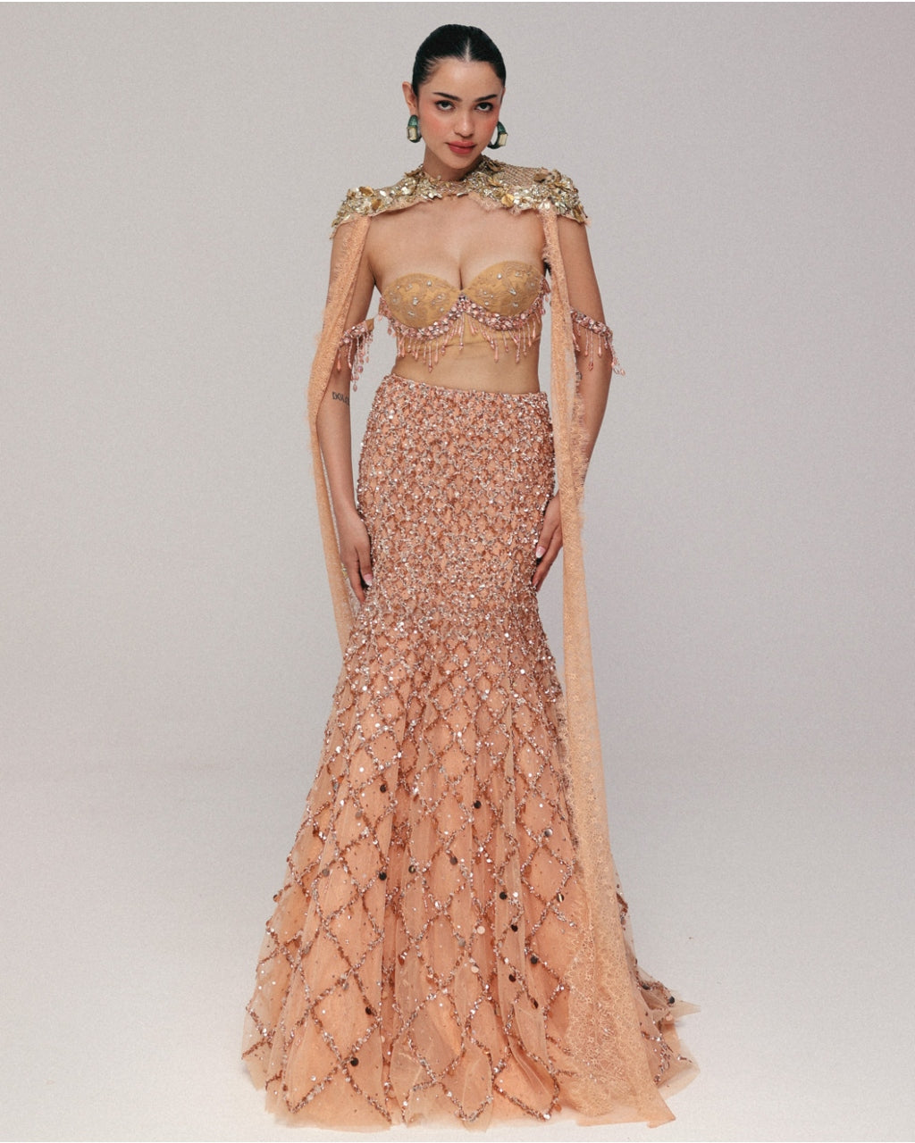Gold Dust And Nectar Skirt Set
