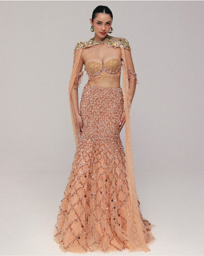 Gold Dust And Nectar Skirt Set