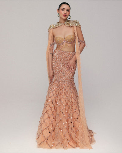 Gold Dust And Nectar Skirt Set