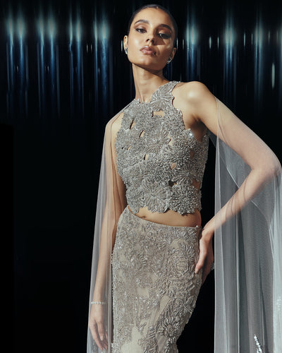 The Silver Darian Lehenga Set