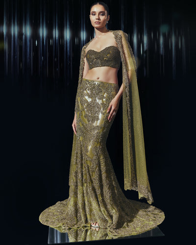 The Green Darian Lehenga Set