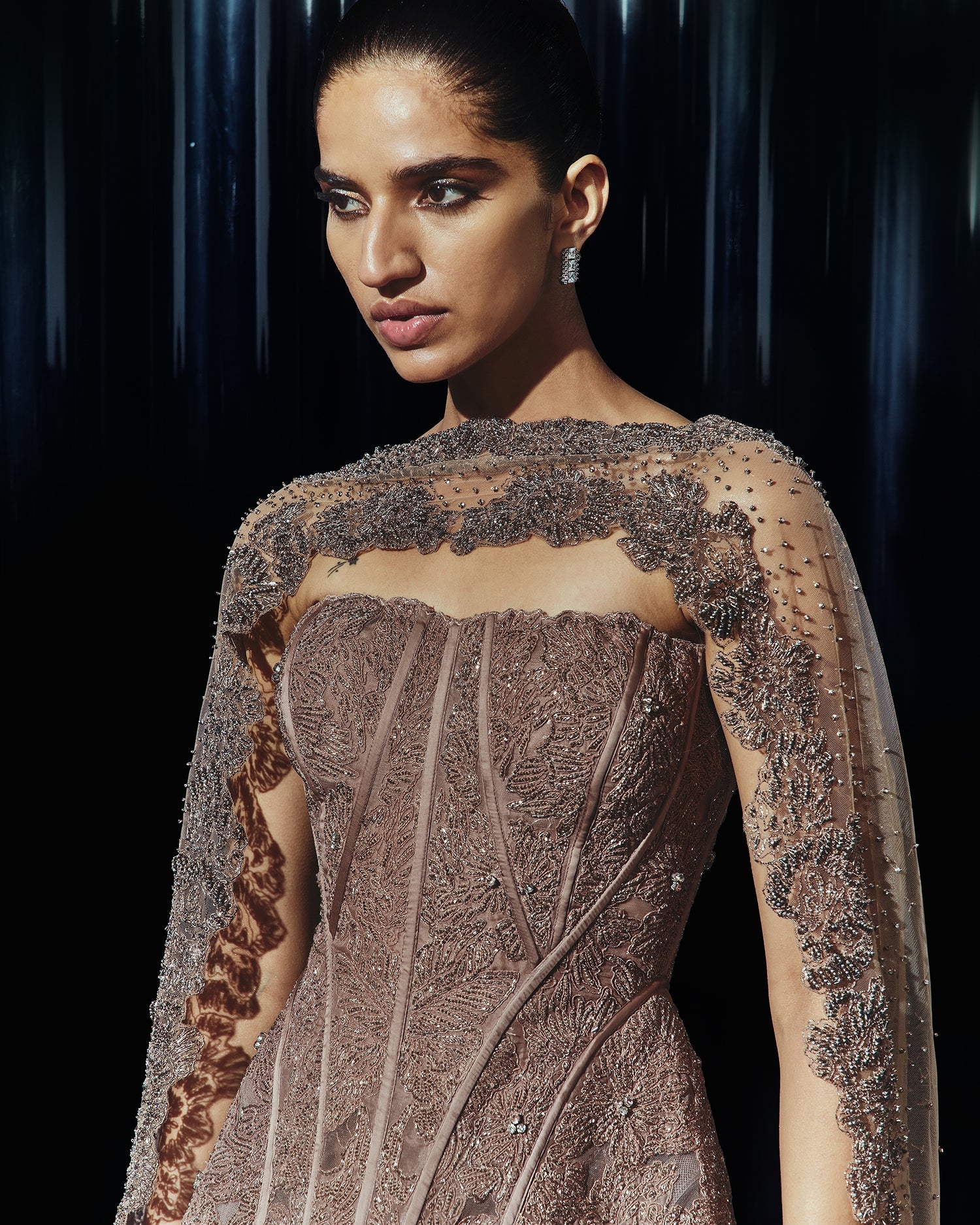 Rosé Structured Corset Set