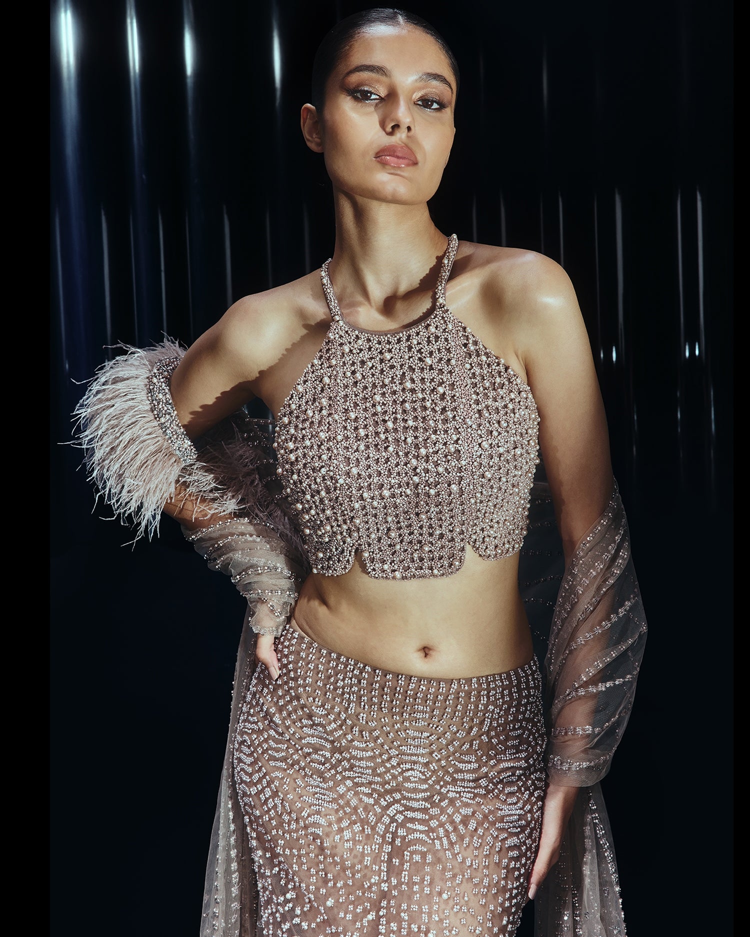 Mirage Crystal Embellished Lehenga Set