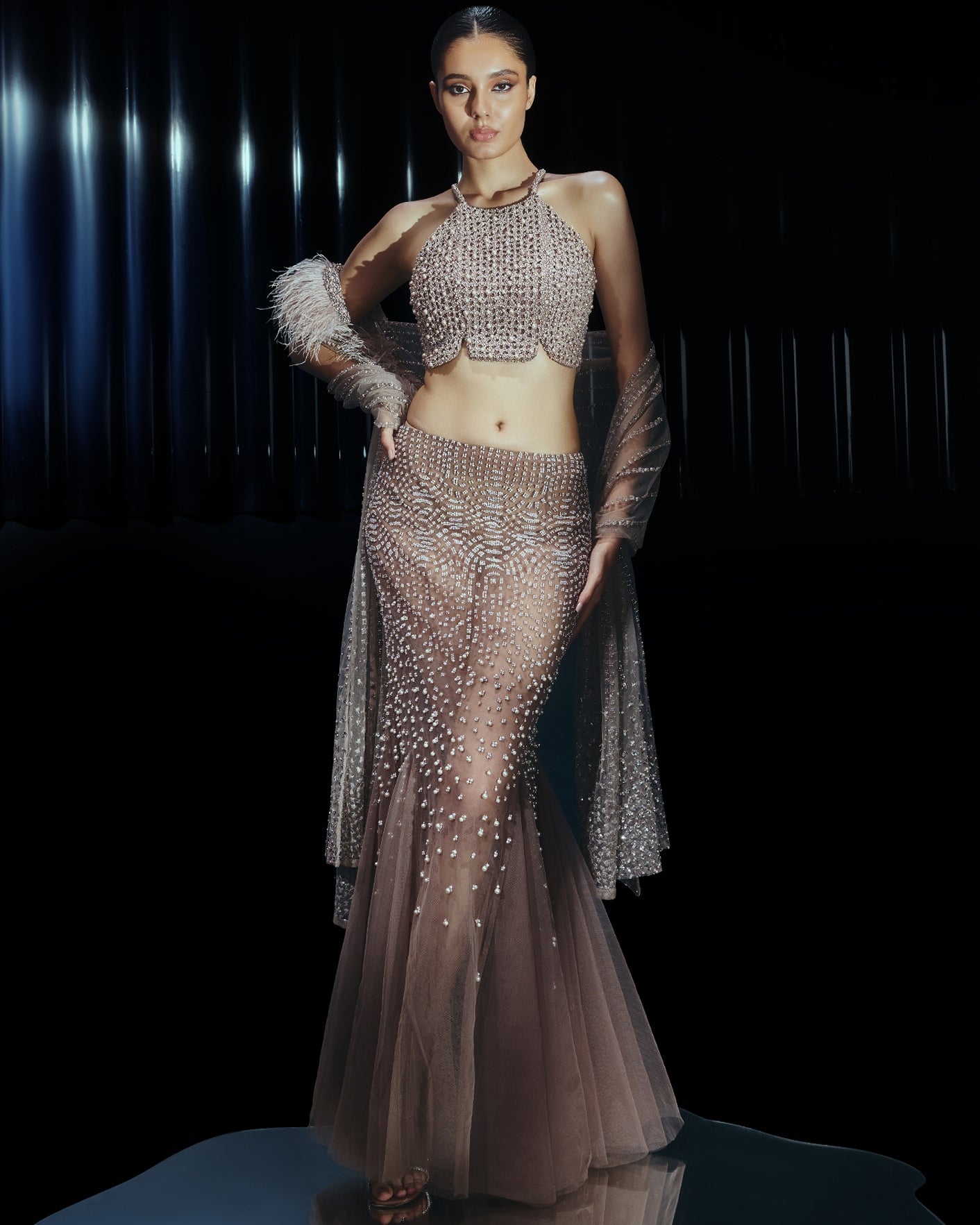 Mirage Crystal Embellished Lehenga Set