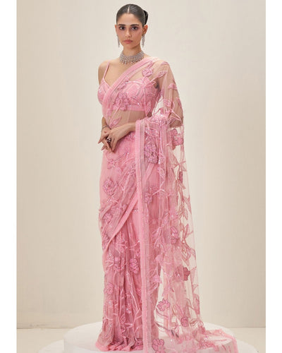 Rose Whisper Sari Set