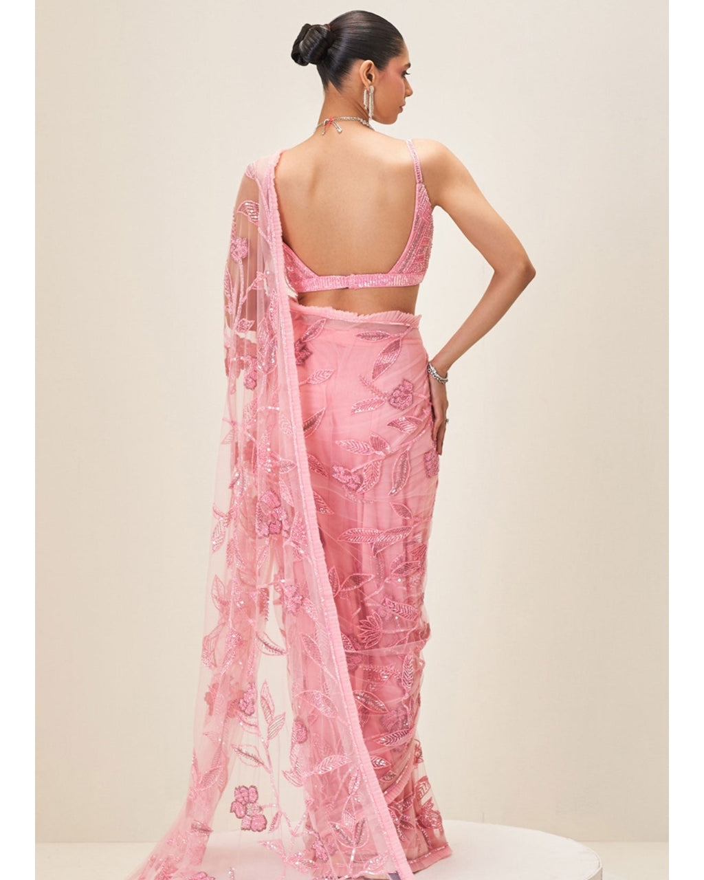 Rose Whisper Sari Set