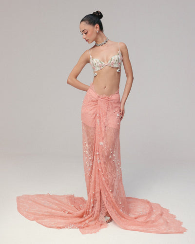 Pink Underwater Pearl Skirt Set