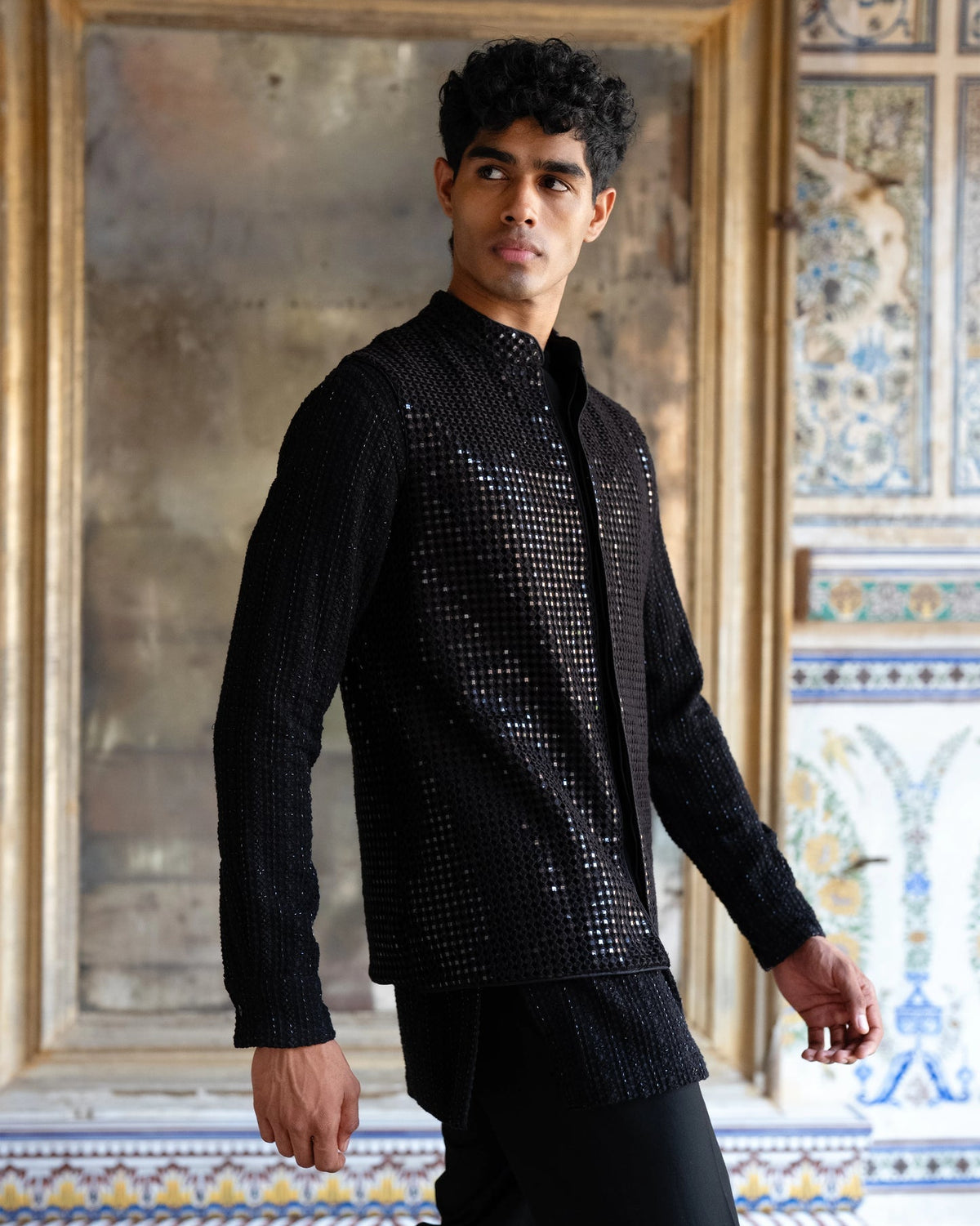 Mirrorwork Bandi Kurta Pant Set