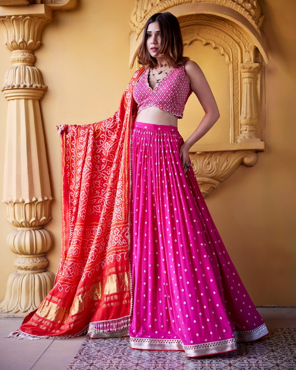 Mala Jamewar Lehenga Set