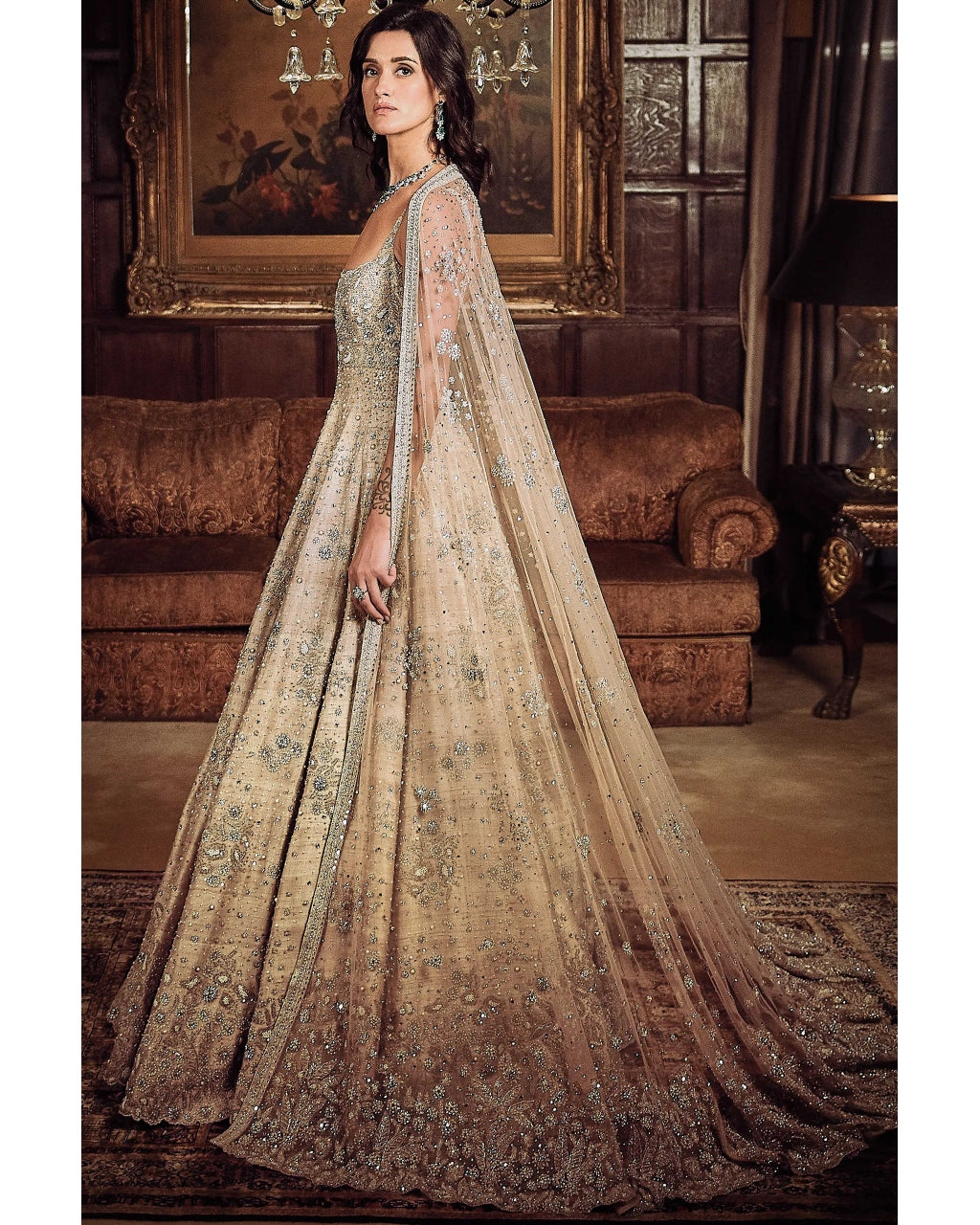 The Starlight Mogra Gown Set