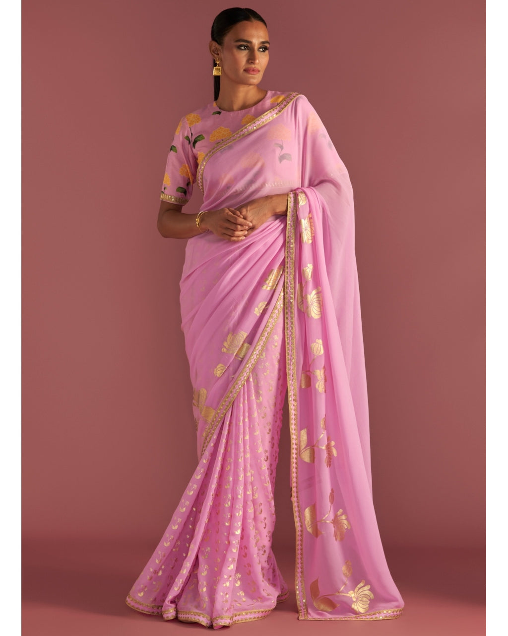 Blush Springbud Sari By House Of Masaba