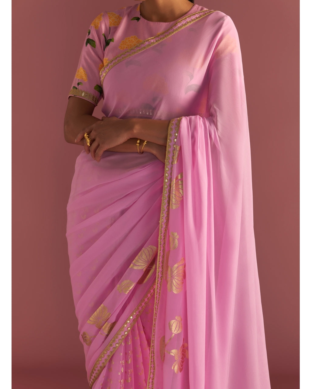 Blush Springbud Sari