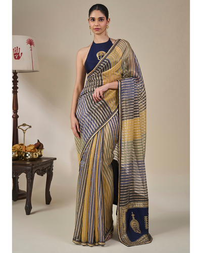 Alleppey Stripe Masque Sari Set