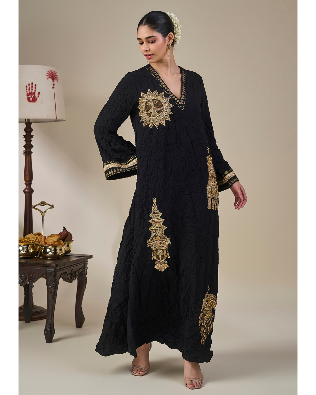 Black Ambi Bloom Kaftan