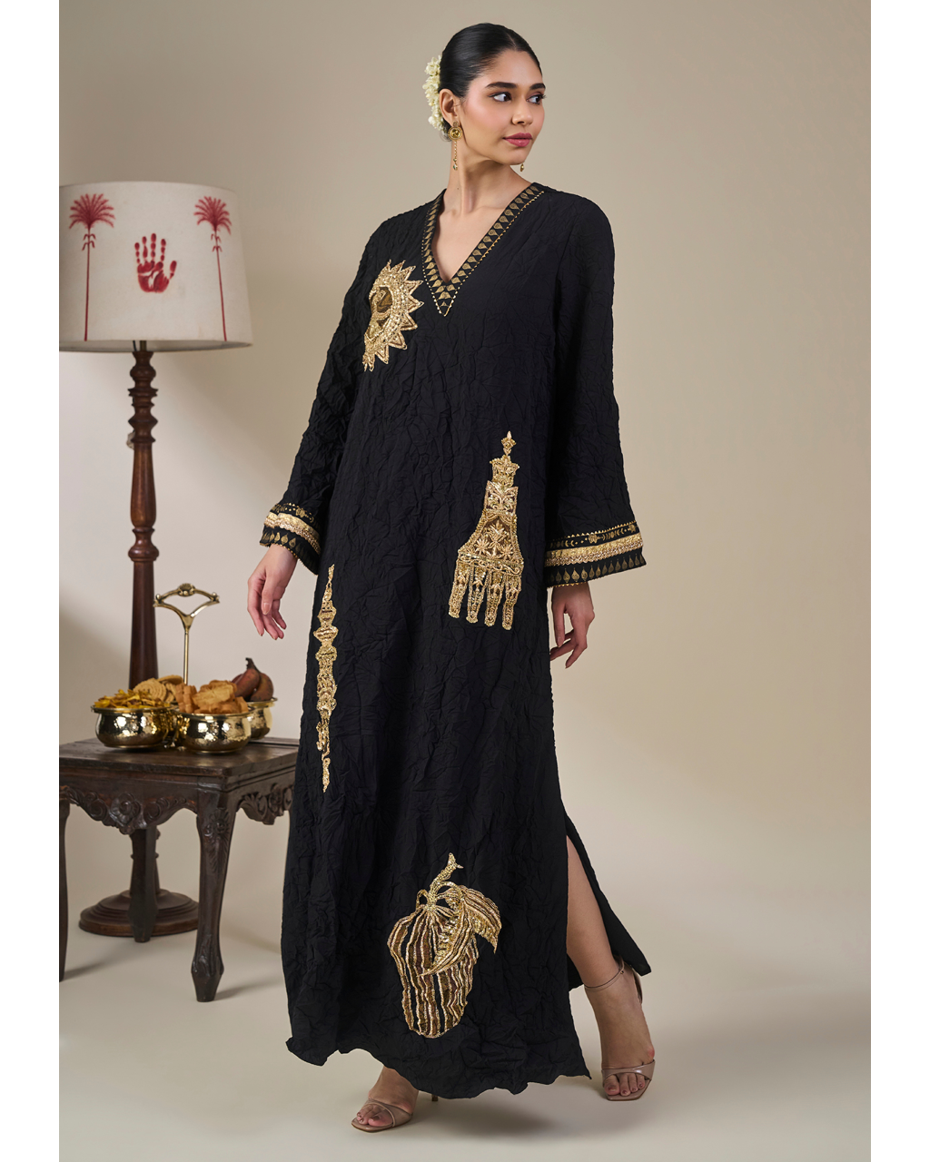 Black Ambi Bloom Kaftan