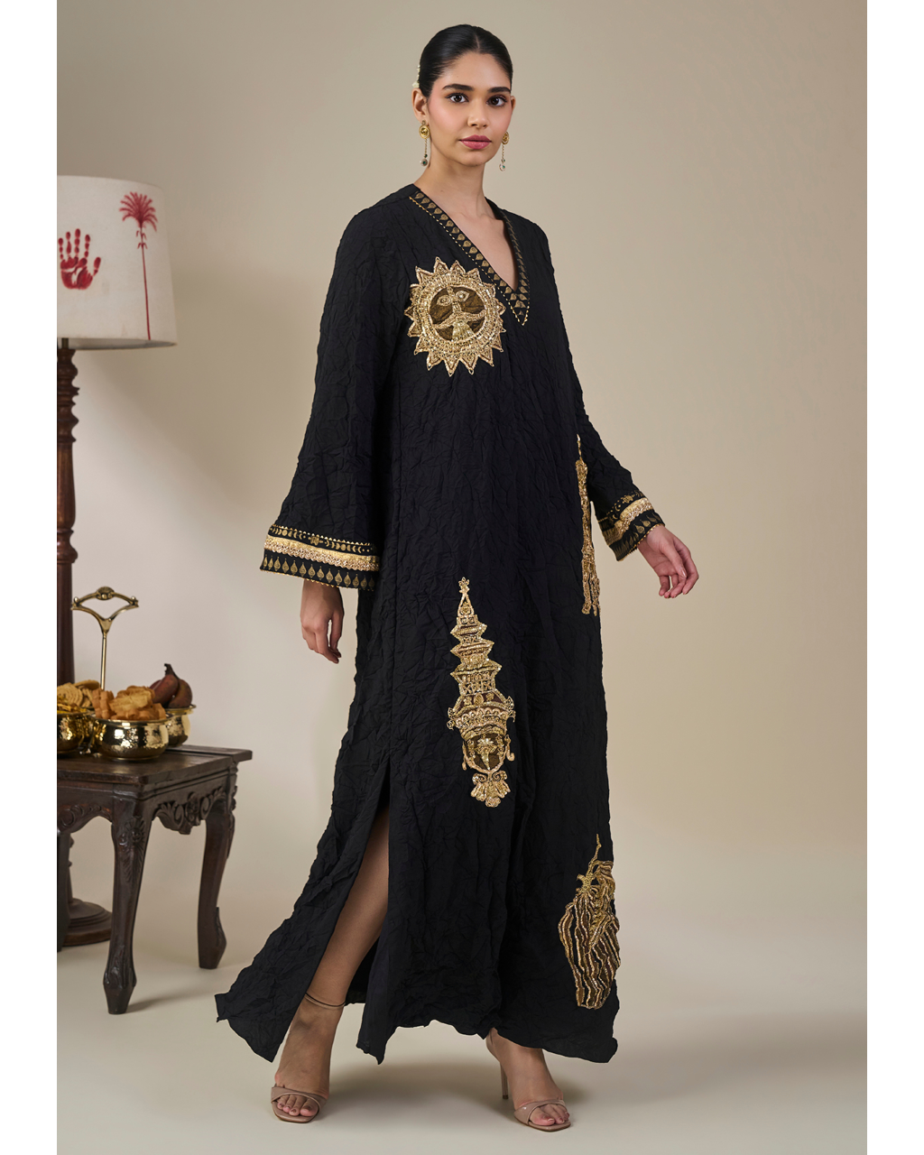 Black Ambi Bloom Kaftan