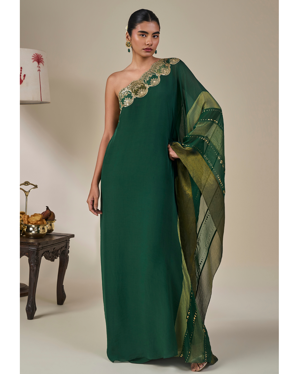 Green Celestial Moonfall Kaftan