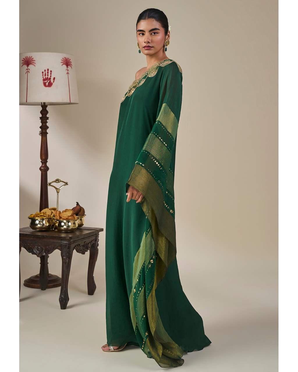 Green Celestial Moonfall Kaftan