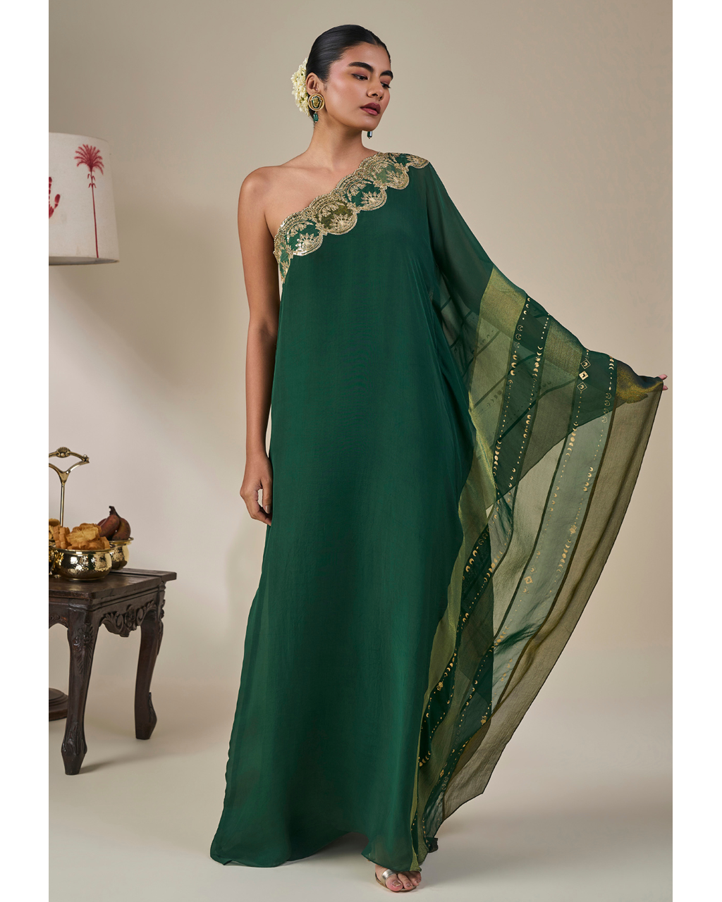 Green Celestial Moonfall Kaftan
