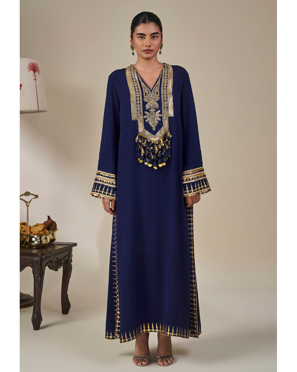 Sapphire Tidal Bloom Kaftan