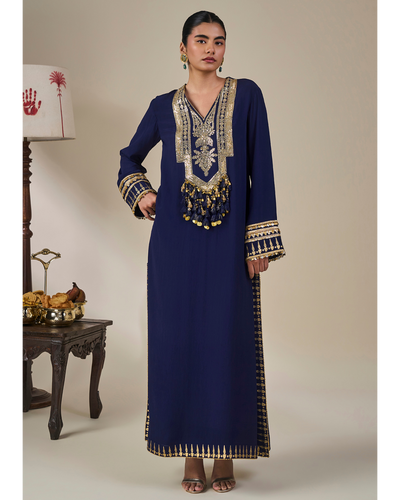 Sapphire Tidal Bloom Kaftan