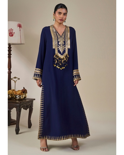 Sapphire Tidal Bloom Kaftan