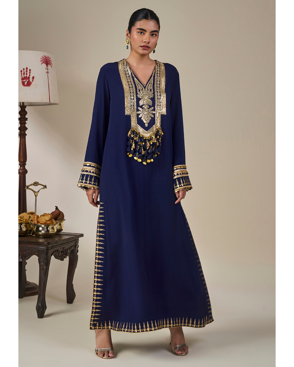 Sapphire Tidal Bloom Kaftan