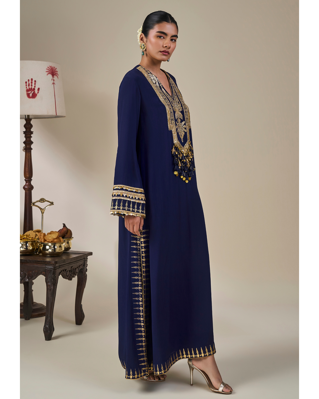 Sapphire Tidal Bloom Kaftan