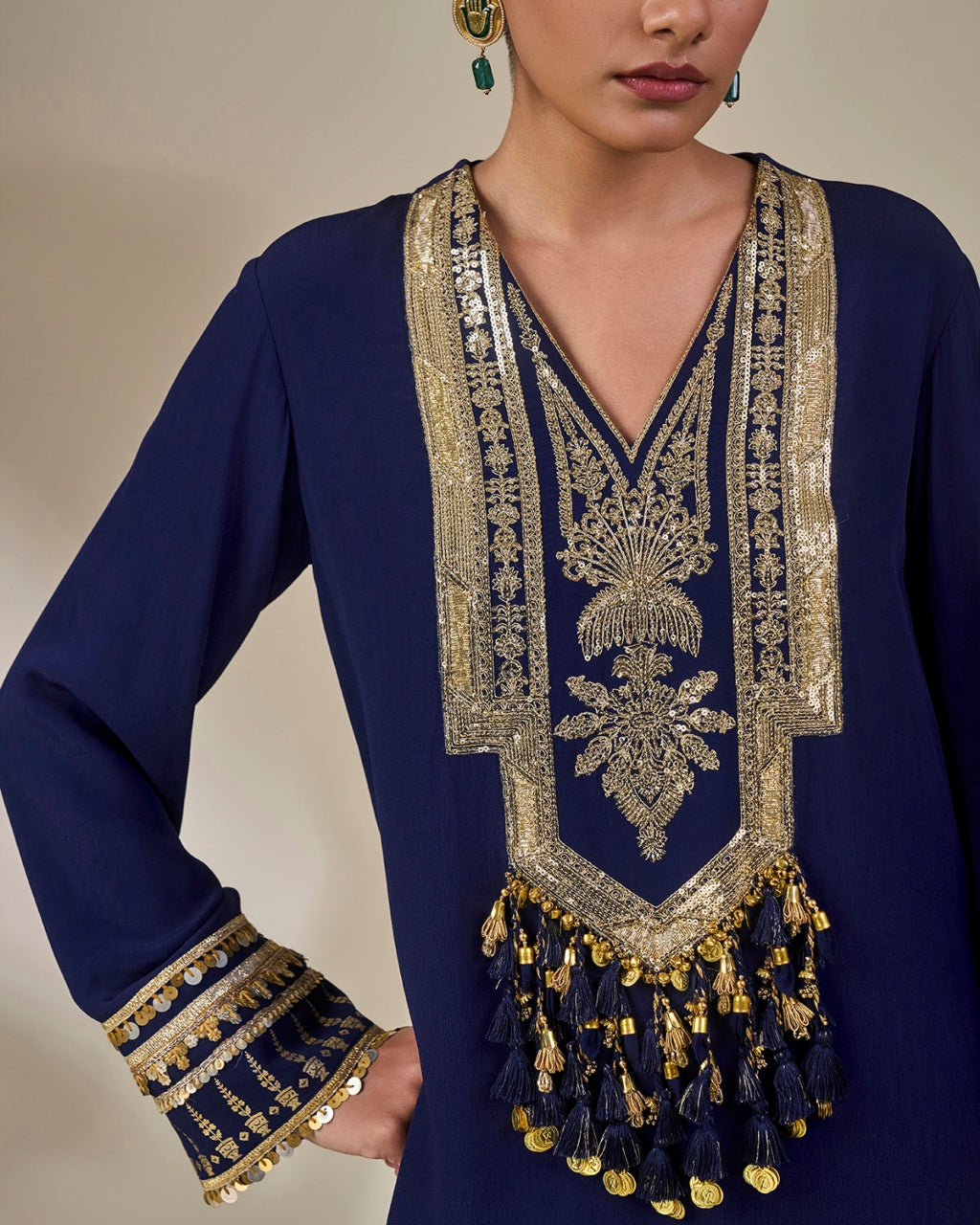 Sapphire Tidal Bloom Kaftan