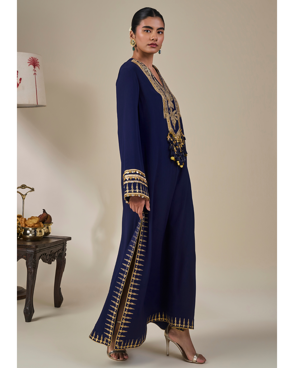 Sapphire Tidal Bloom Kaftan