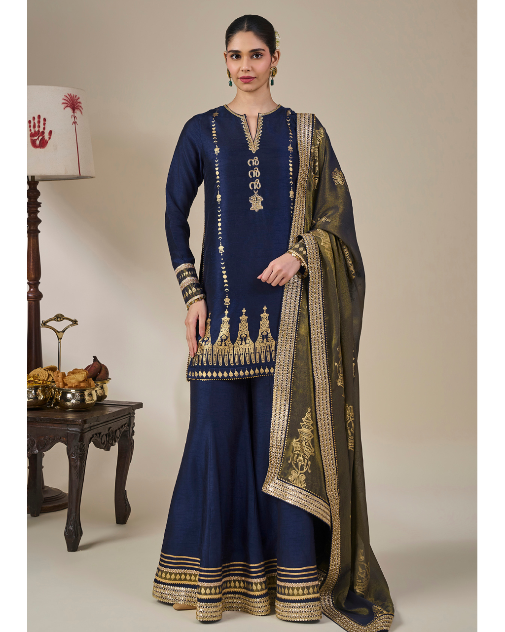 Blue Heirloom Moonfall Sharara Set