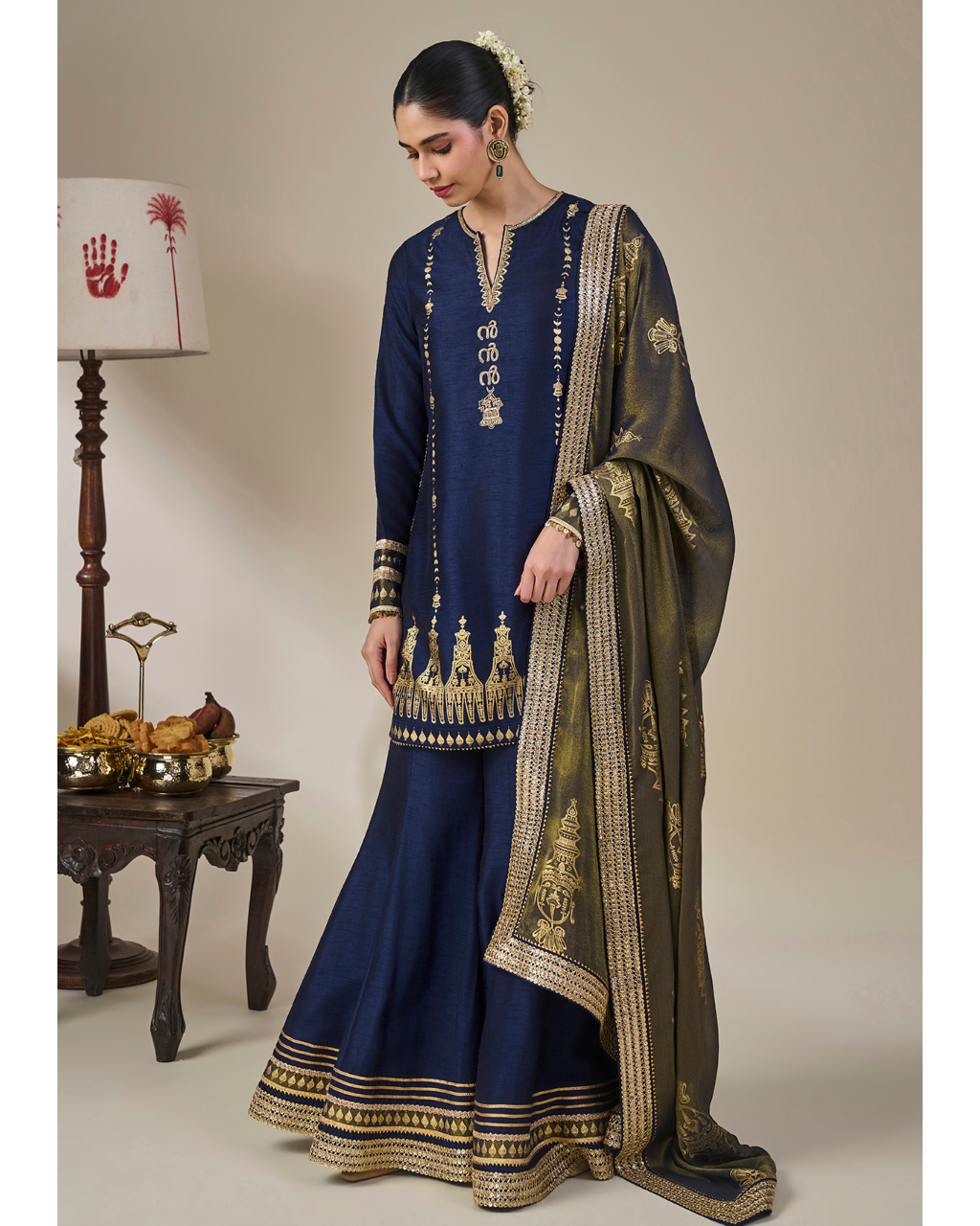 Blue Heirloom Moonfall Sharara Set