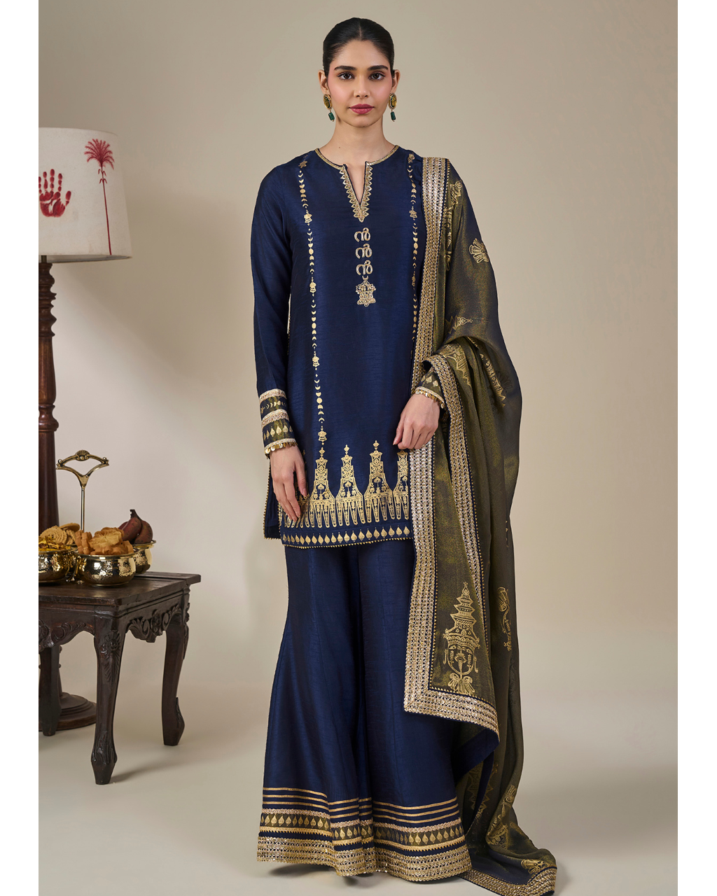 Blue Heirloom Moonfall Sharara Set