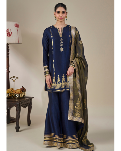 Blue Heirloom Moonfall Sharara Set