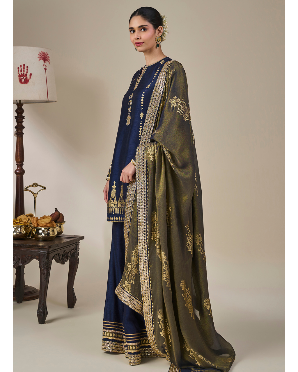 Blue Heirloom Moonfall Sharara Set