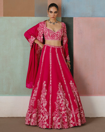 Fuchsia Valerie Lehenga Set