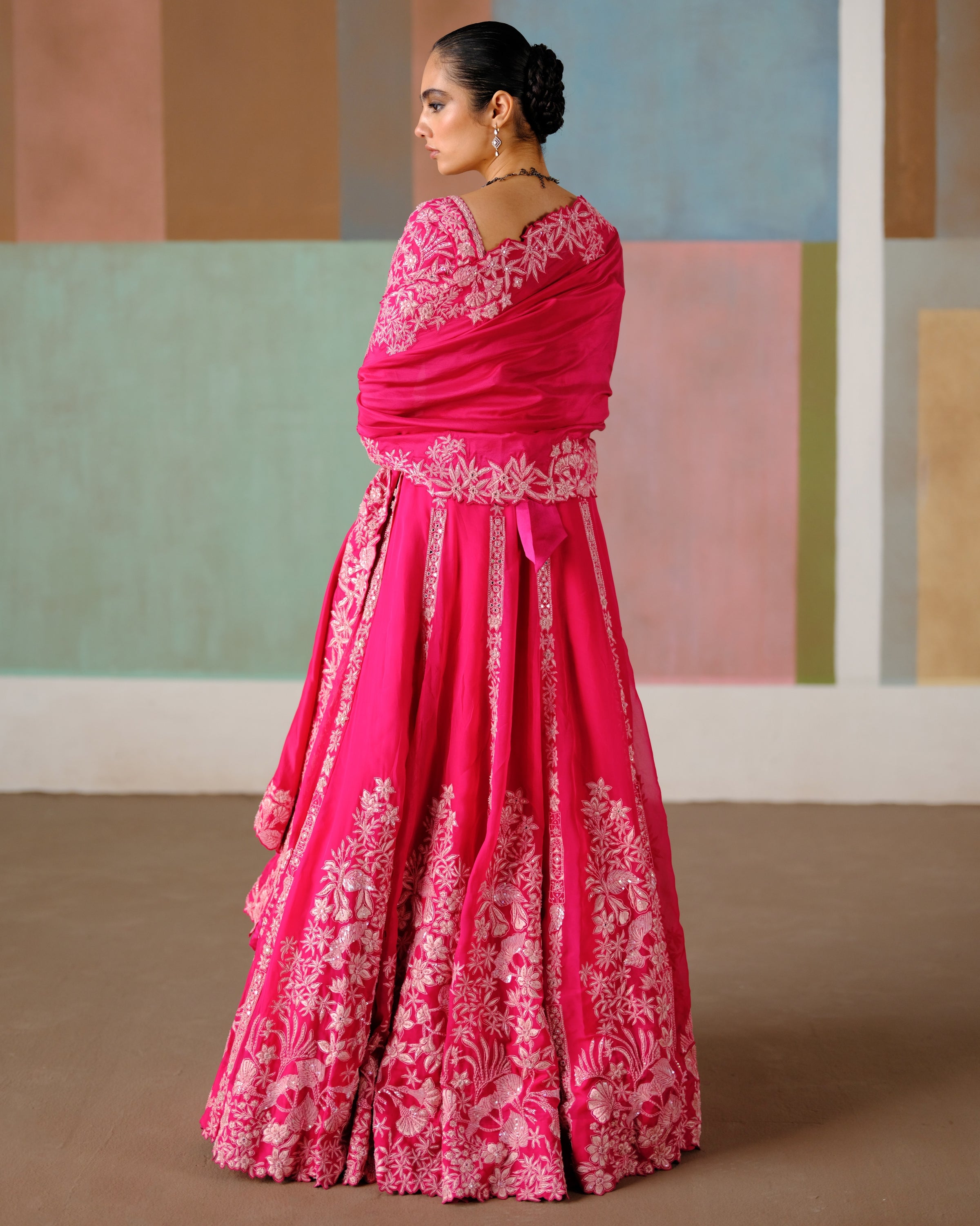 Fuchsia Valerie Lehenga Set