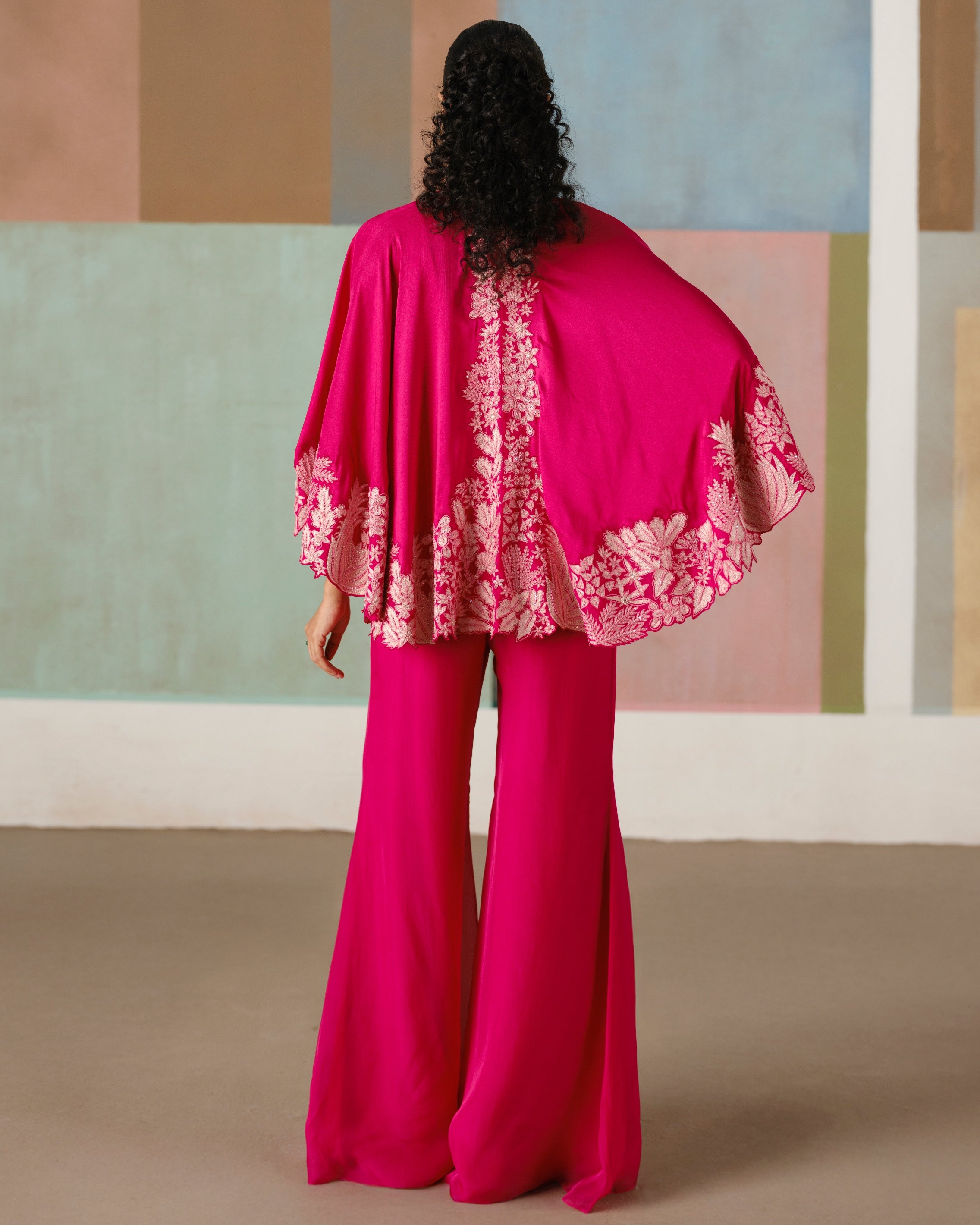 Fuchsia Kalie Cape Set
