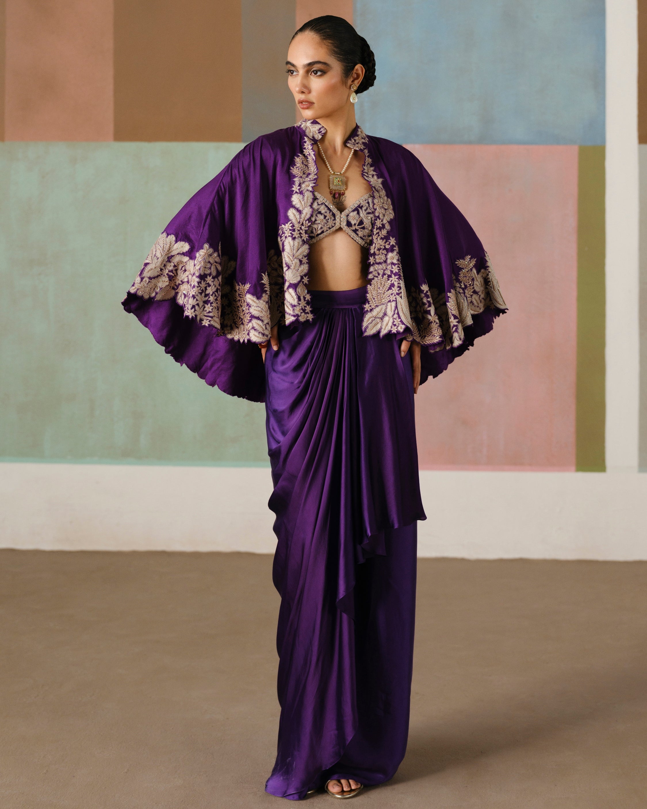 Purple Marielle Skirt Set
