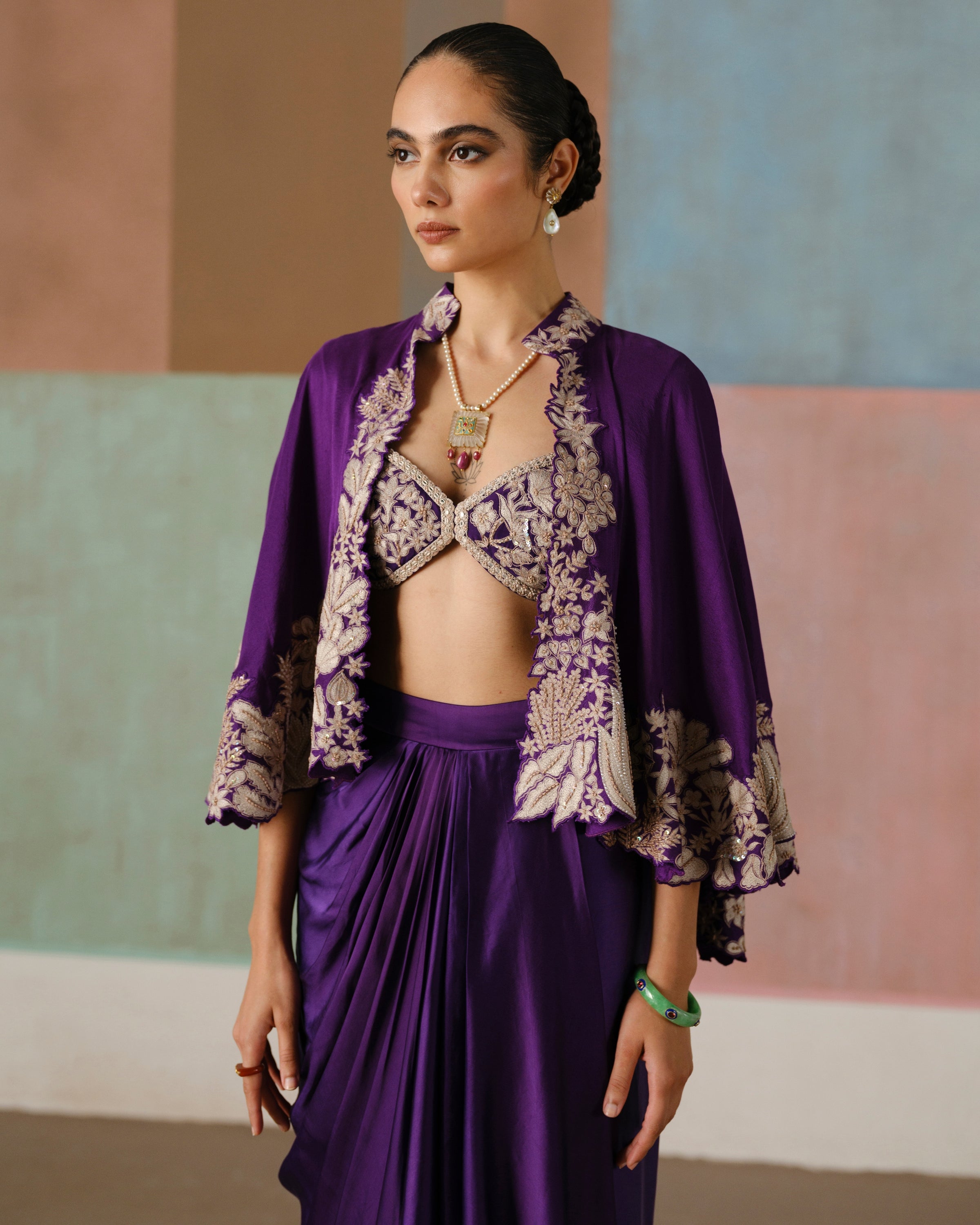 Purple Marielle Skirt Set