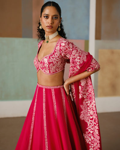 Fuchsia Ruhani Lehenga Set