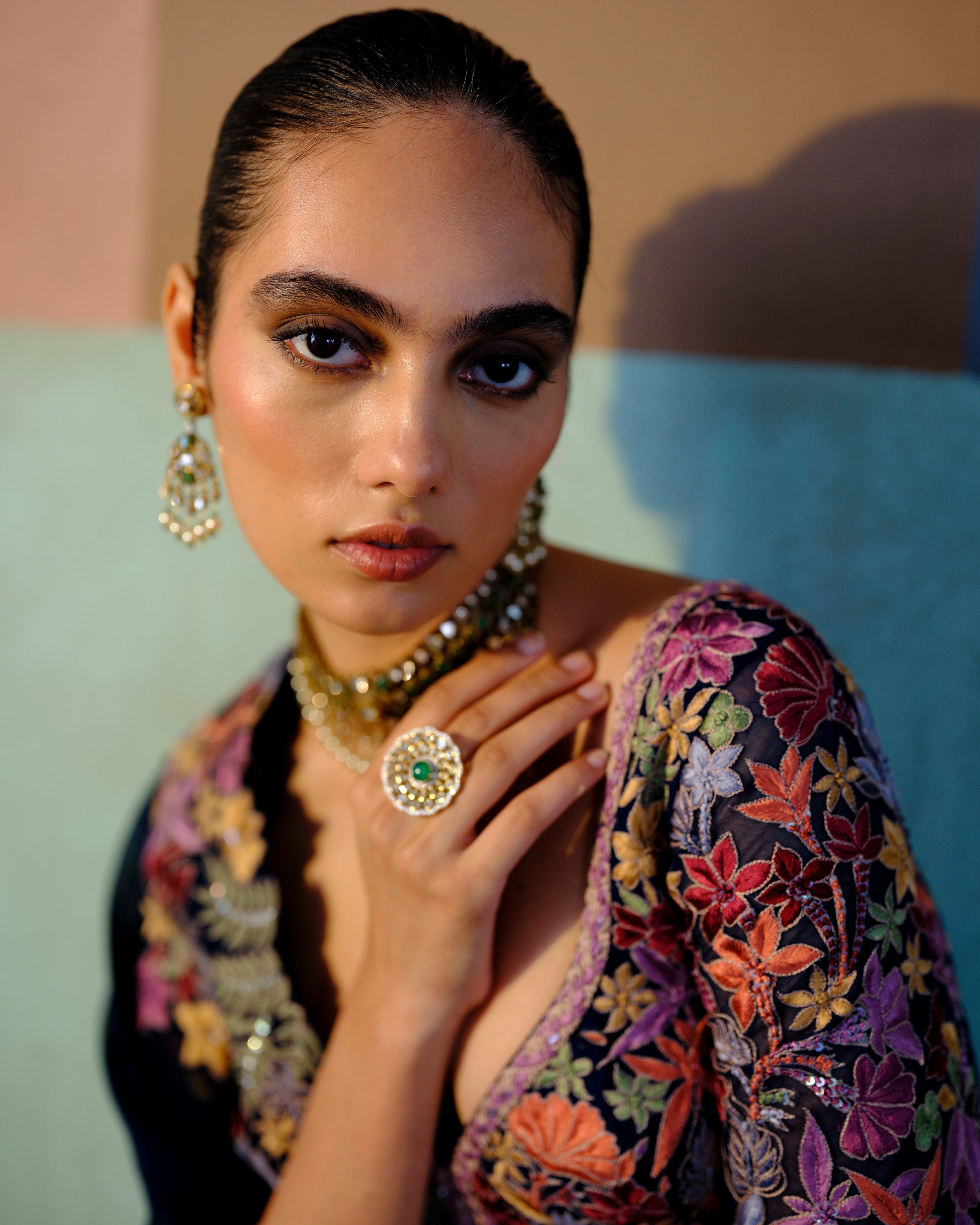 Navy Blue Ruhani Lehenga Set