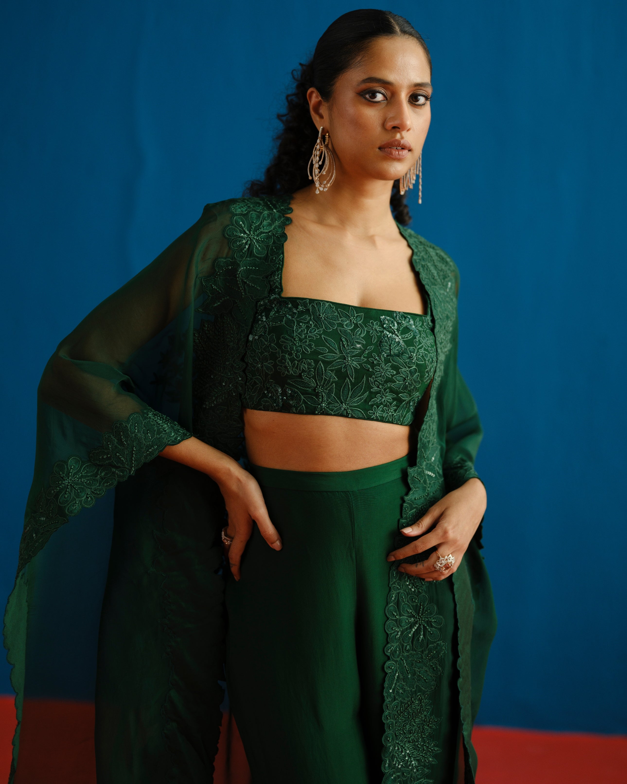 Green Lea Pant Set