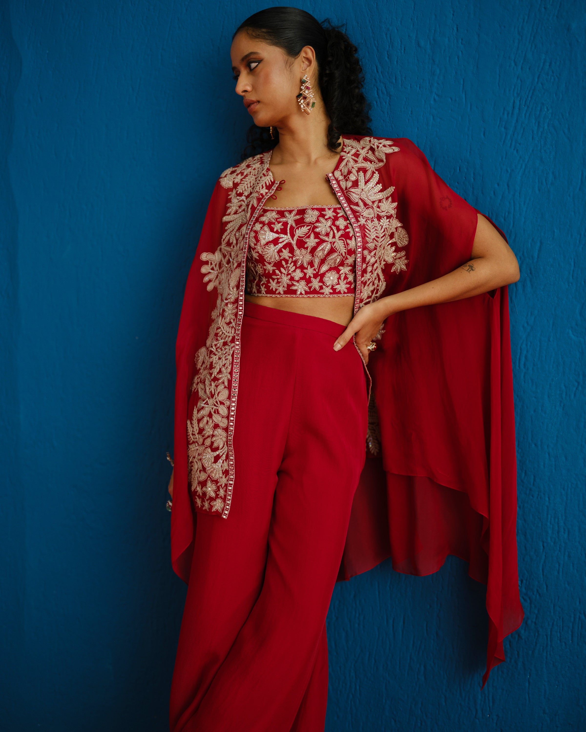 Red Aurea Pant Set